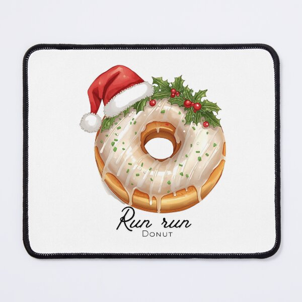 Item preview, Run Run Donut – Cute Christmas Donut Holiday Illustration designed and sold by MiszungART.