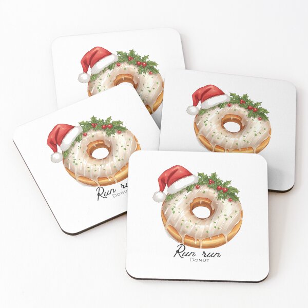 Item preview, Run Run Donut – Cute Christmas Donut Holiday Illustration designed and sold by MiszungART.