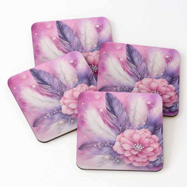 Item preview, Pink and Purple Feather Art designed and sold by CalmnessbyChoice.