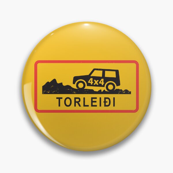 Item preview, Iceland Caution Sign - Torleidi, Mountain road, Extremely difficult terrain designed and sold by studio838.
