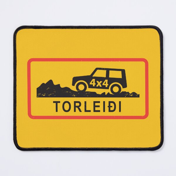 Item preview, Iceland Caution Sign - Torleidi, Mountain road, Extremely difficult terrain designed and sold by studio838.
