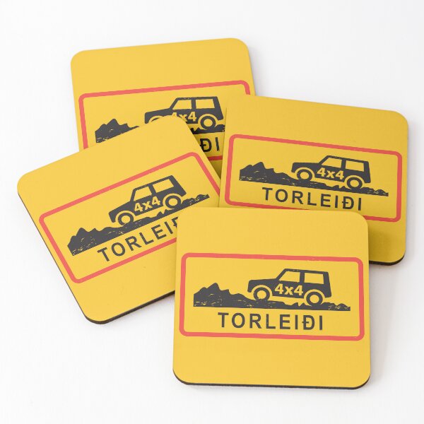Item preview, Iceland Caution Sign - Torleidi, Mountain road, Extremely difficult terrain designed and sold by studio838.