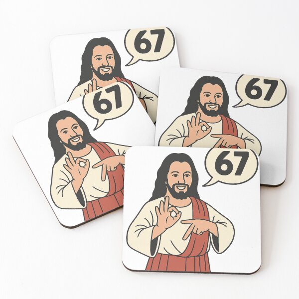 Item preview, Jesus Says 67 – Funny Divine Rating Meme Design designed and sold by haitrieuic96.