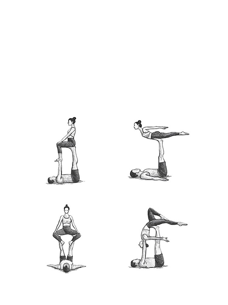 Thumbnail 4 of 4, iPhone Case, Acro Yoga basic poses designed and sold by BubbleBreach.