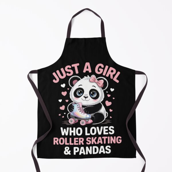 Item preview, just a girl who loves roller skating and pandas, designed and sold by jkrphoto.