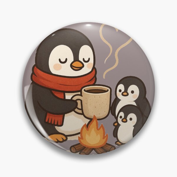 Item preview, Cute Penguin Family Hot Cocoa Campfire T-Shirt | Cozy Winter Tee Gift designed and sold by KDesignCrafts.