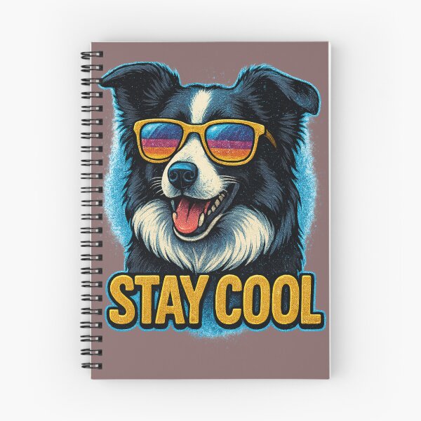 Artikelvorschau, Bleib cool – Retro-Border-Collie-Design entworfen und verkauft von © Zenscape Studio 2025.