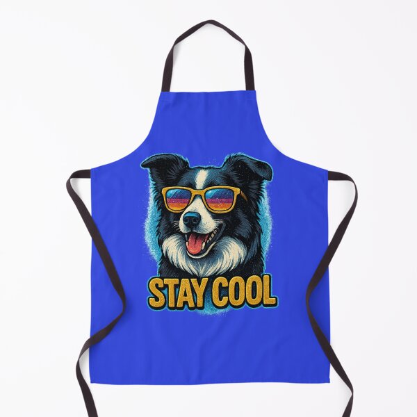 Item preview, Stay Cool – Retro Border Collie Design designed and sold by © Zenscape Studio 2025.