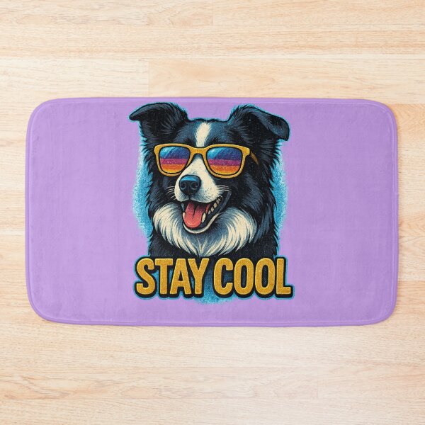 Item preview, Stay Cool – Retro Border Collie Design designed and sold by © Zenscape Studio 2025.