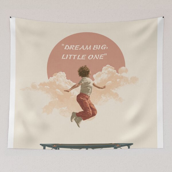 Item preview, "Dream Big, Little One" Motivational Kids Jump - Vintage Aesthetic Inspiration designed and sold by casualnature.