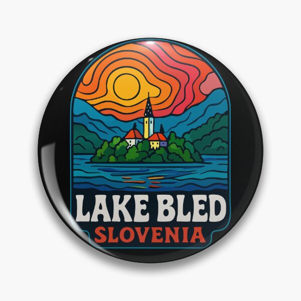 Item preview, Lake Bled Slovenia Trippy Art Travel designed and sold by TomFrontierArt.