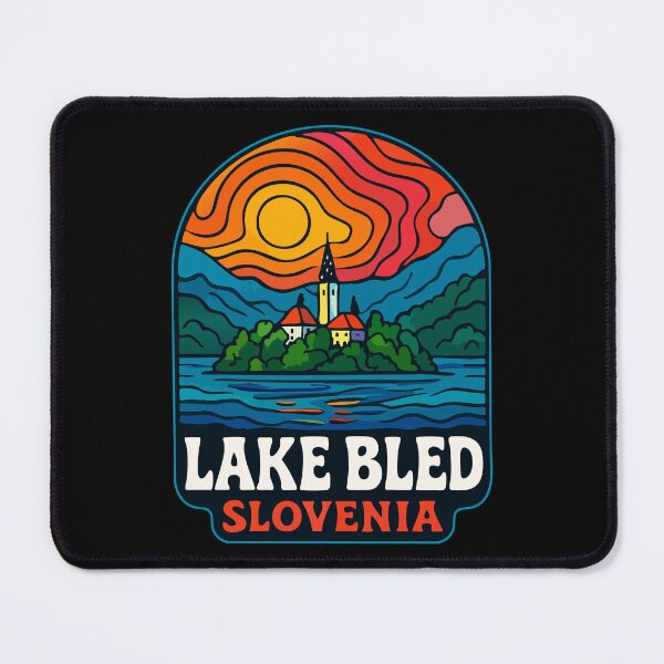 Item preview, Lake Bled Slovenia Trippy Art Travel designed and sold by TomFrontierArt.