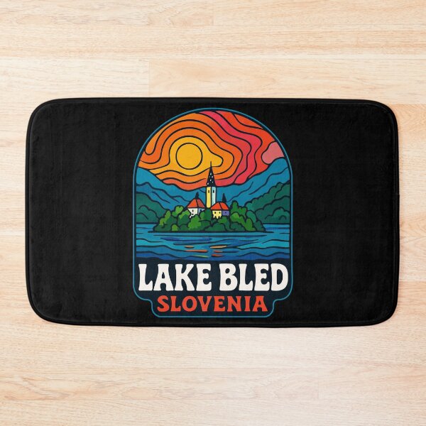 Item preview, Lake Bled Slovenia Trippy Art Travel designed and sold by TomFrontierArt.