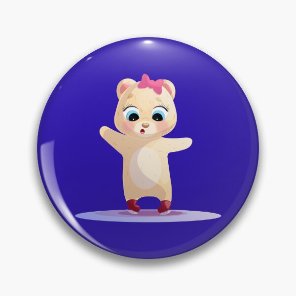 Item preview, A cute figure skating bear, a charming winter cartoon character designed and sold by IrinaCuteLab.