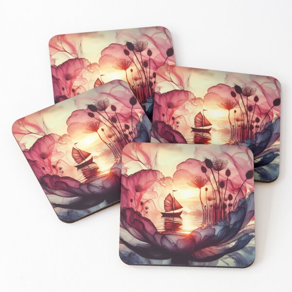 Item preview, Flower Boat, Ai Generated Art  designed and sold by ACC .