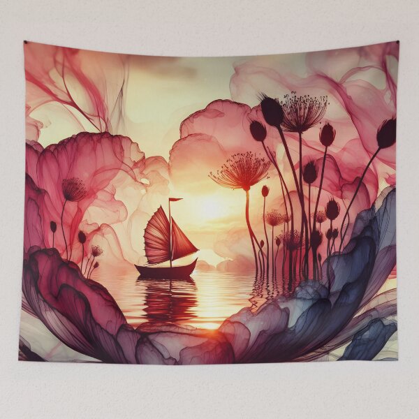 Item preview, Flower Boat, Ai Generated Art  designed and sold by ACC .