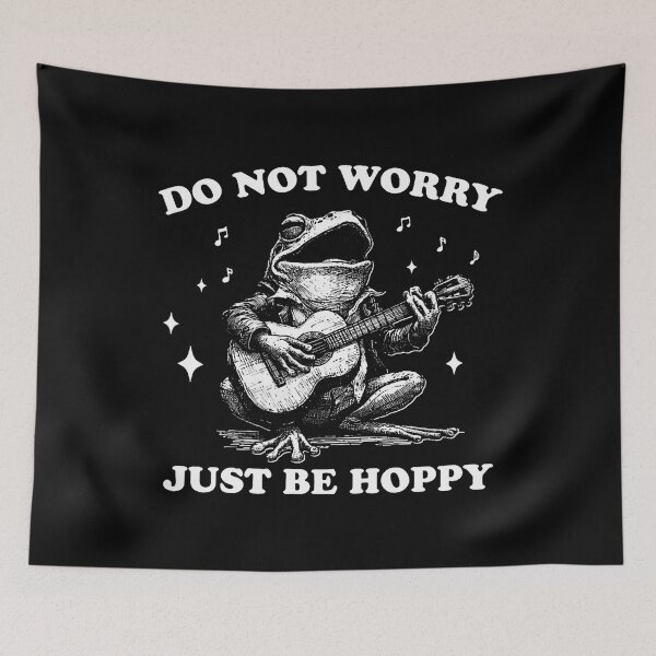 Item preview, Do Not Worryjust Be Hoppyhappy Frog Playing Guitarsinging designed and sold by KatheWanda.