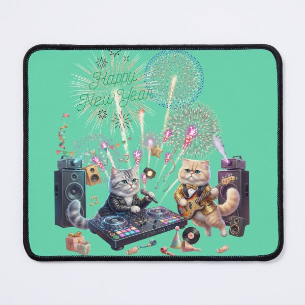 Item preview, DJ Cat & Guitarist Rocking New Year Party | Funny Musician Cats Sound System designed and sold by E-SarnEdge.