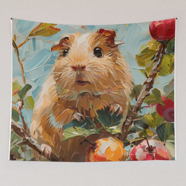 Item preview, Guinea Pig Painting Among Apple Branches designed and sold by CuongArtLab.