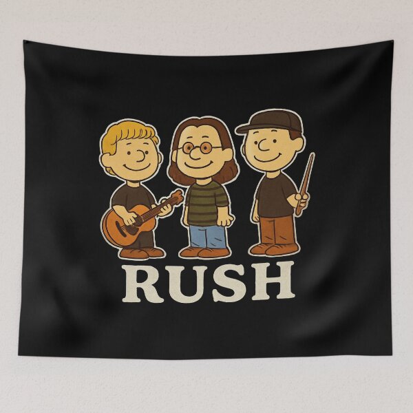Item preview, Rush x Peanuts - Geddy Lee, Lifeson-Peart, Rush, Rush tour 2026 designed and sold by viletajean-luc.