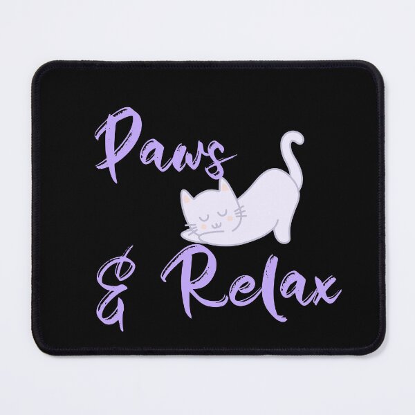 Item preview, Paws & Relax – Pastel Lavender Cat Design designed and sold by TalkTee Me.