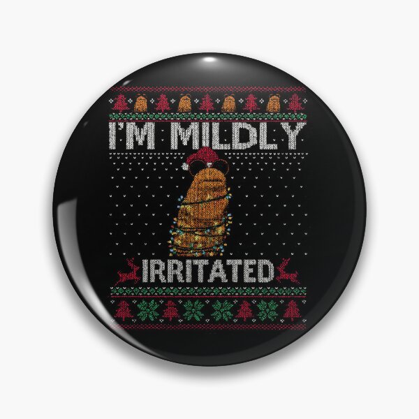 Item preview, Ugly Christmas Sweatshirt, I’m Mildly Irritated Marcus the Worm, Marcus the Worm Funny Meme designed and sold by CARBONARA LLC..