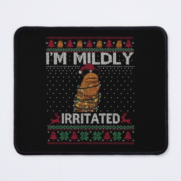 Item preview, Ugly Christmas Sweatshirt, I’m Mildly Irritated Marcus the Worm, Marcus the Worm Funny Meme designed and sold by CARBONARA LLC..