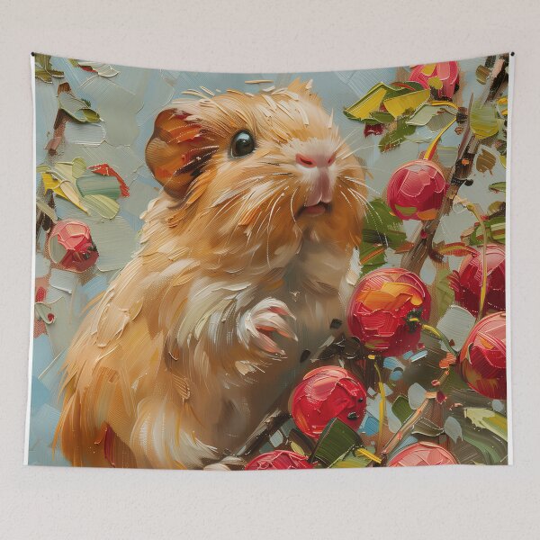 Item preview, Guinea Pig Painting with Berries and Blue Sky designed and sold by CuongArtLab.