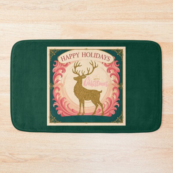 Item preview, Reindeer & Baroque Frame - Merry Christmas & Happy Holidays designed and sold by DesignsByPrnces.