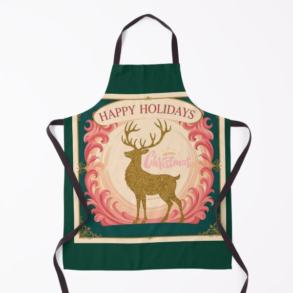 Item preview, Reindeer & Baroque Frame - Merry Christmas & Happy Holidays designed and sold by DesignsByPrnces.