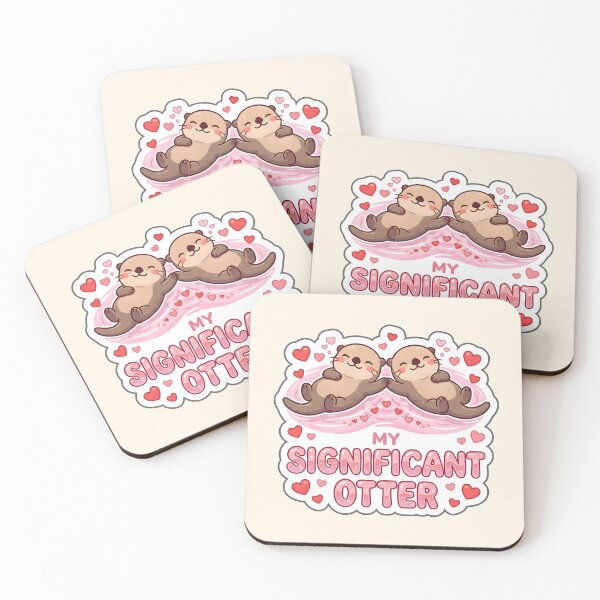 Item preview, Valentine My Significant Otter Cute Couple Otter Love Sticker  Romantic Otter Pair Design designed and sold by Nuist25.