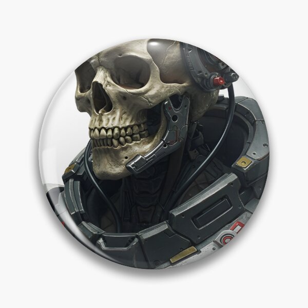 Item preview, Cyborg Skull Warrior – Dark Sci-Fi Mecha Art Print | Cyberpunk Skeleton Poster | Futuristic Armor Illustration designed and sold by R-B-Colors.