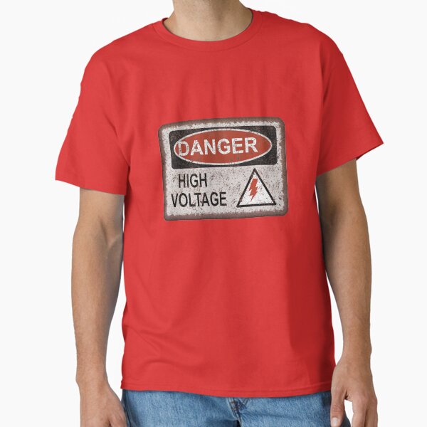 Artikel-Vorschau von Danger! High Voltage. Old rusty sign. Retro, Vintage. , designt und verkauft von STYLESYNDIKAT.