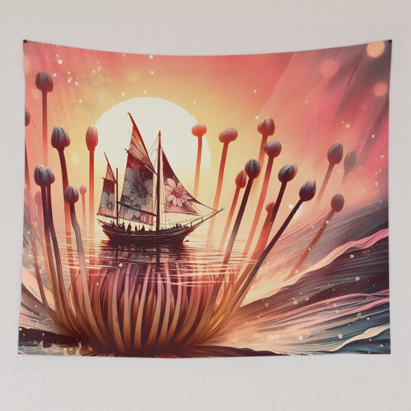 Item preview, Flower Boat, Ai Generated Art  designed and sold by ACC .