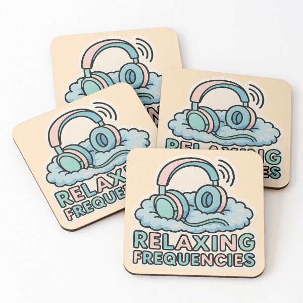 Item preview, Relaxing Frequencies – Calm Headphones Cloud Chillout Design designed and sold by |TRSSHOP|.