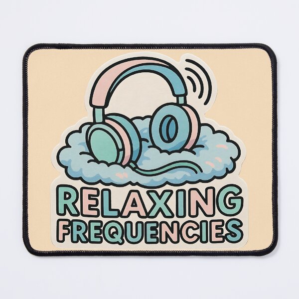 Item preview, Relaxing Frequencies – Calm Headphones Cloud Chillout Design designed and sold by |TRSSHOP|.