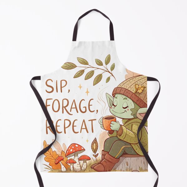 Item preview, Cozy Cottagecore Goblin | Sip Forage Repeat designed and sold by Parallel Fold.