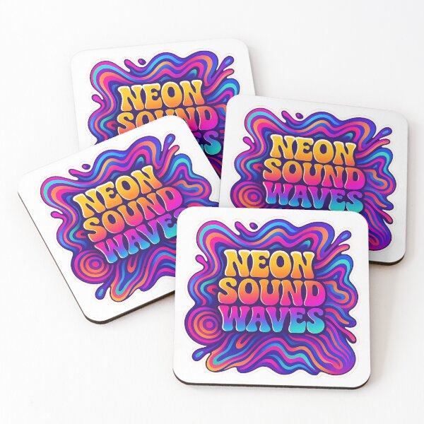 Item preview, Neon Sound Waves – Psychedelic Swirl Retro Music Art designed and sold by |TRSSHOP|.