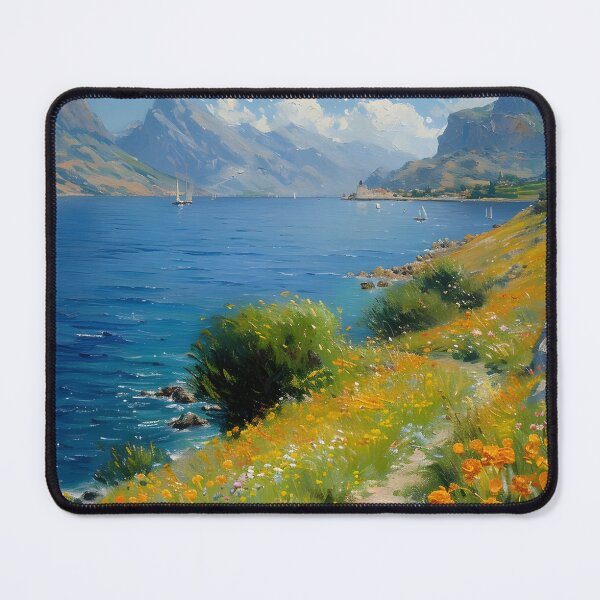 Item preview, Spring Meadow Landscape Print: Golden Mountainscape Wall Art designed and sold by SavageVision.