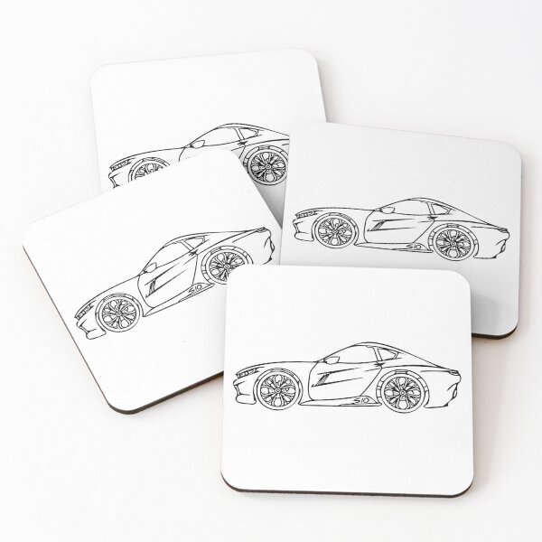 Item preview, Minimalist Sports Car Line Art Illustration designed and sold by TorqueThread.