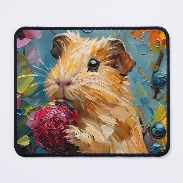 Item preview, Guinea Pig Painting with Raspberry and Fruits designed and sold by CuongArtLab.