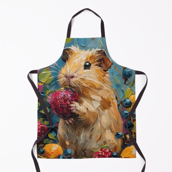 Item preview, Guinea Pig Painting with Raspberry and Fruits designed and sold by CuongArtLab.