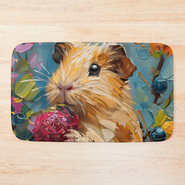 Item preview, Guinea Pig Painting with Raspberry and Fruits designed and sold by CuongArtLab.