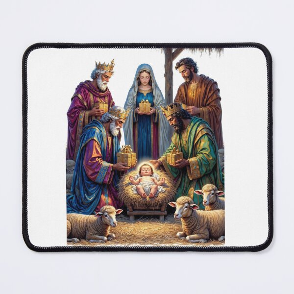 Item preview, Three Wise Men T-Shirt, Adoration Epiphany Art, Vibrant Gold Metallic Christmas Gift designed and sold by YMLux.