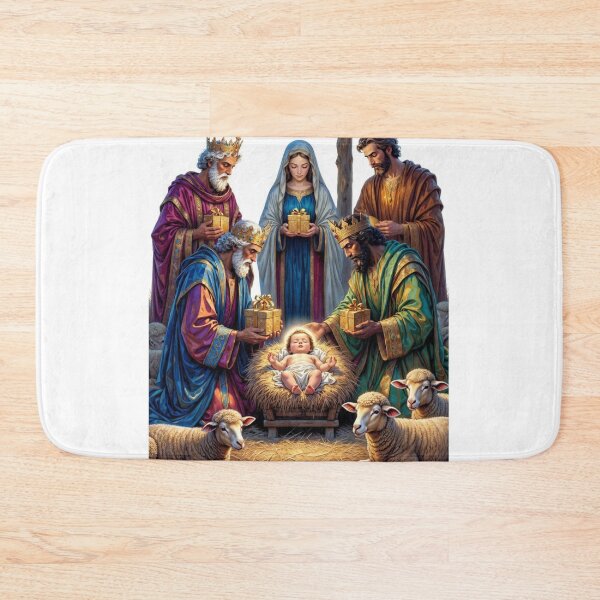 Item preview, Three Wise Men T-Shirt, Adoration Epiphany Art, Vibrant Gold Metallic Christmas Gift designed and sold by YMLux.