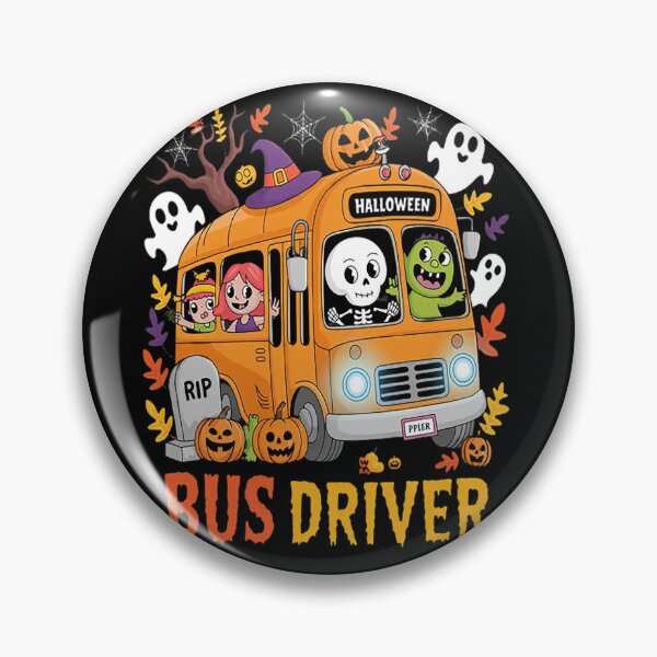 Item preview, School Bus Driver Pumpkin Season Skeleton Fall Halloween designed and sold by SignaturalGen.