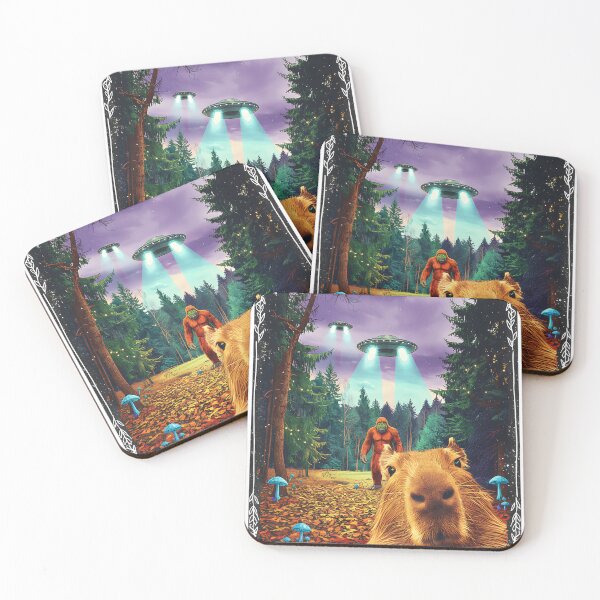 Item preview, Funny Capybara UFO, Alien Selfie Weirdcore, Space Capybara Meme, Whimsical Animal, Caybara Graphic designed and sold by DesignDenDo ⭐⭐⭐⭐⭐.