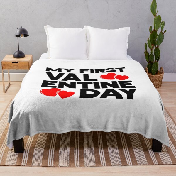 Item preview, MY FIRST VALENTINE DAY, Typography Valentine's Day quotes design for Lovers designed and sold by HGstudioDesign.
