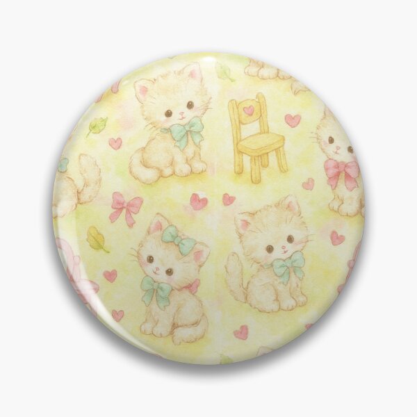 Item preview, Pastel Coquette Kittens – Cottagecore Vintage Cute Pattern designed and sold by bunnyreeaa.