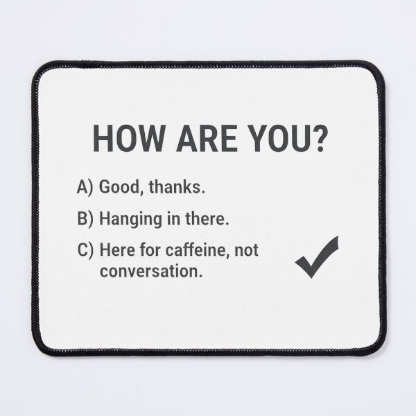 Item preview, Caffeine Not Conversation T-Shirt | Funny Barista Gift | Sarcastic Coffee Shop Regular Tee designed and sold by LoupeRout.